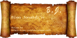 Bien Jonatán névjegykártya